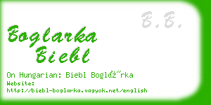 boglarka biebl business card